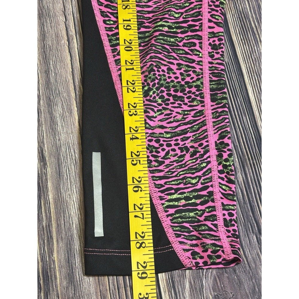 Nike Dri-FIT Womens S Pink Animal Print Running Leggings Workout Crop Pants - Picture 6 of 15